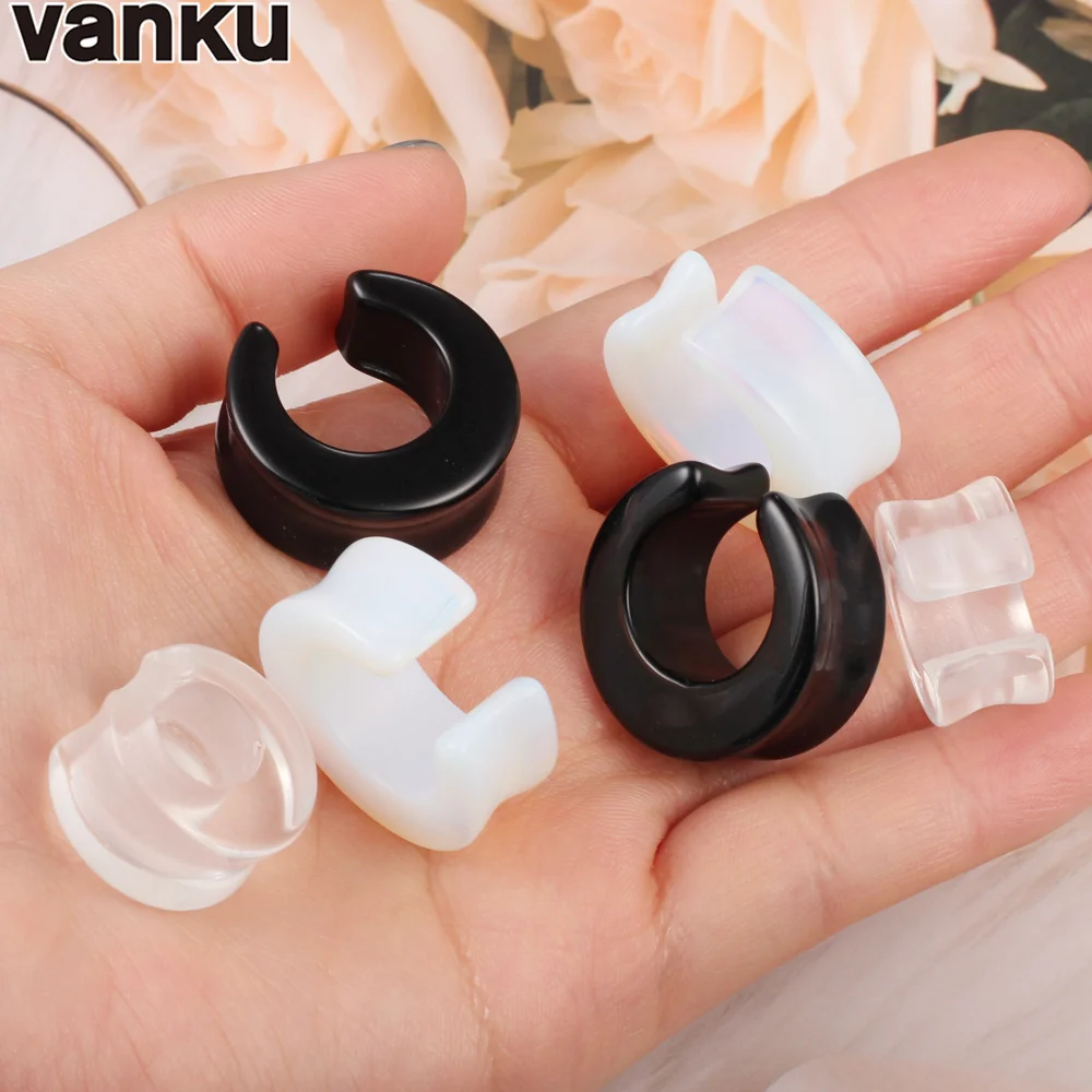 

Vanku, 2 шт., прозрачные серьги-растяжки для пирсинга
