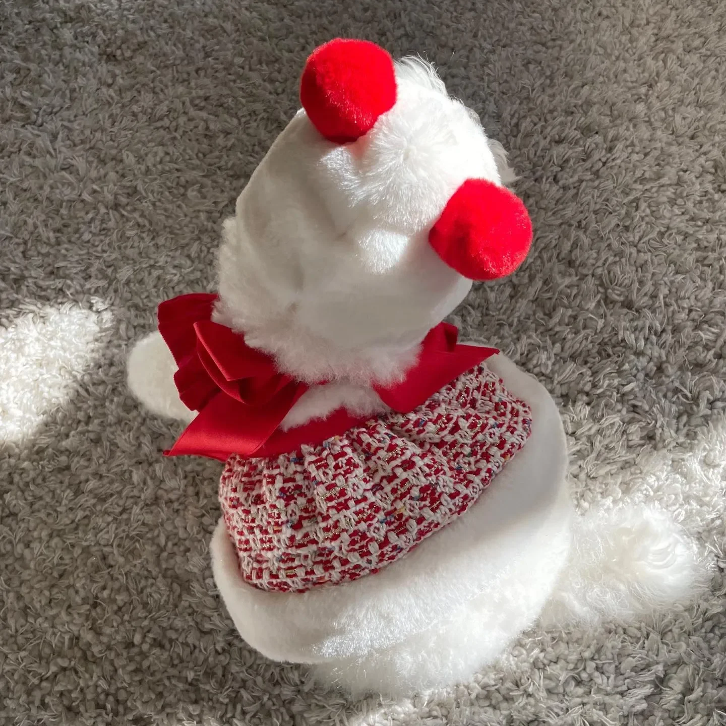 INS Lion Woven Skirt Dog Suit Small Dog Clothes Christmas New Year Lion Ear Suspender Costume Warm Skirt Pet Clothes