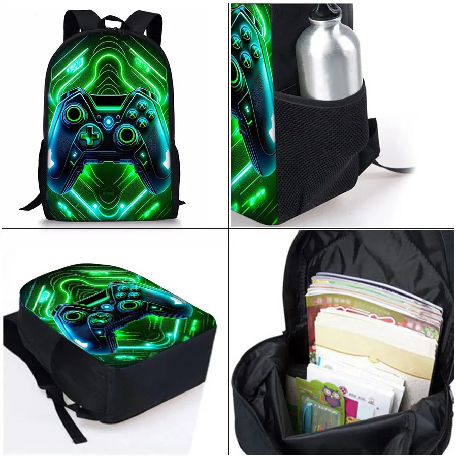Game Console Pattern Backpack Set Image 3