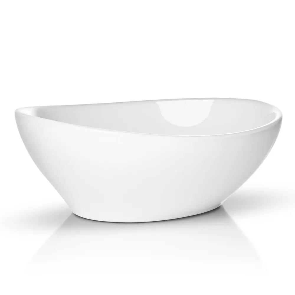 Modern Ceramic Vessel Sink - Bathroom Vanity Bowl -Small Oval White 3