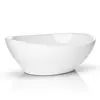Modern Ceramic Vessel Sink - Bathroom Vanity Bowl -Small Oval White 3