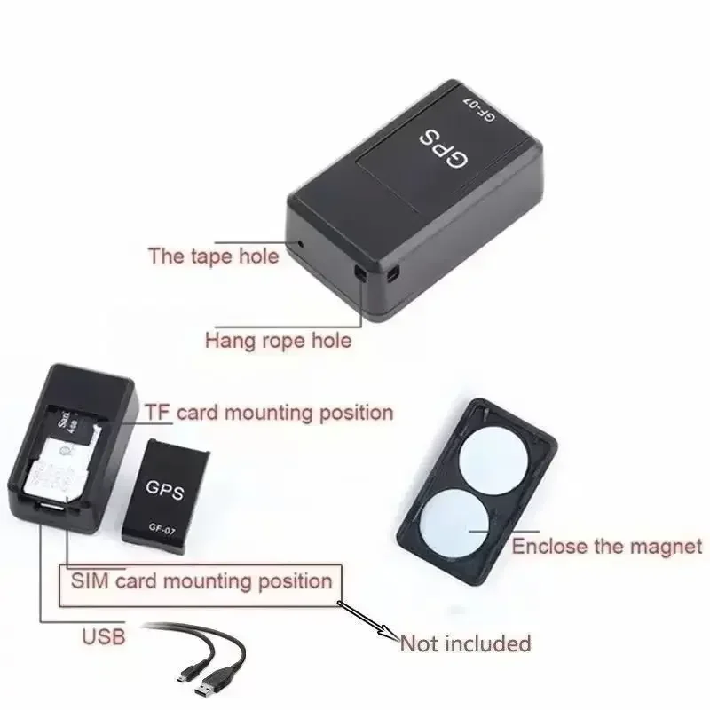 

original Magnetic new GF07 GPS Tracker Device GSM Mini Real Time Tracking Locator Car Motorcycle Remote Control Tracking Monitor
