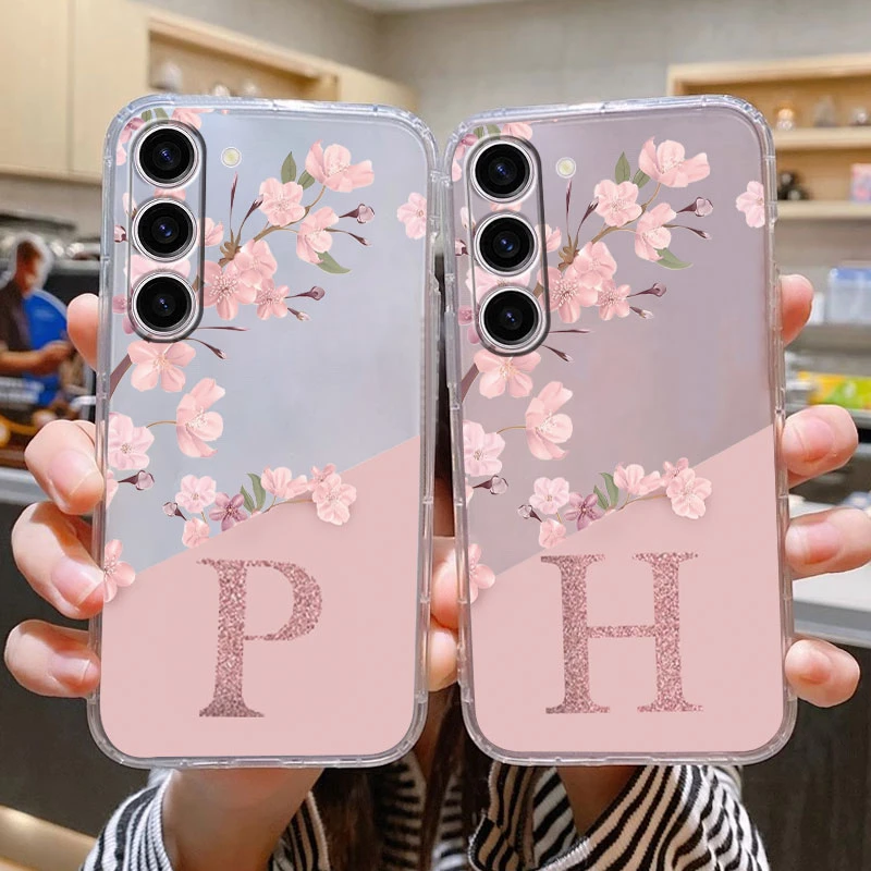 Elegant Pink Floral Clear Soft TPU Phone Case Cover - Stylish and Durable Protection