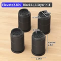 Black Round L 4pcs