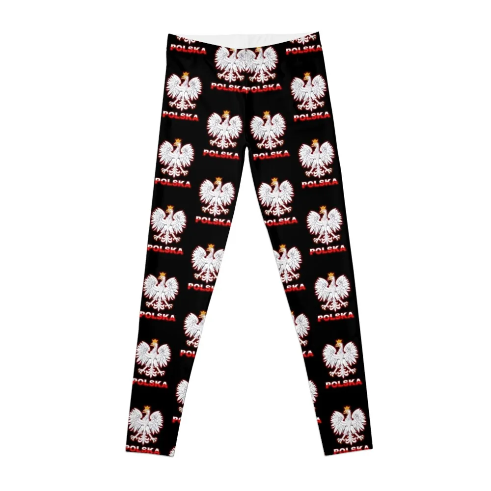 

Polska - Polish Coat of Arms - White Eagle Leggings workout shorts Women's sports Pants sport Fitness clothing Womens Leggings