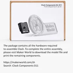 3D Printing DIY Creative Kit with LED Light and Wireless Mouse Charger - Unique Gifts & Hardware Accessories - 1pcs (Clock)
