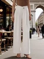 Autumn New Women's Trousers Streetwear Fashion Elegant Female Pants Clothing Solid Sexy Casual Slim Versatile Button Trousers - Image 3