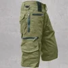 Men's  Shorts Jogging Shorts Solid Color Multi-Pocket Summer Casual Straight Cargo Shorts Men Shorts 1