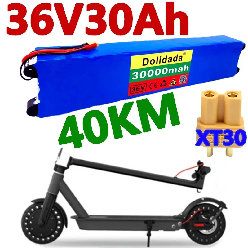 

100% New Original 36V 30Ah Scooter Battery Pack for M365 36V 30000mAh Battery Pack Electric Scooter BMS Board for+Free Shipping