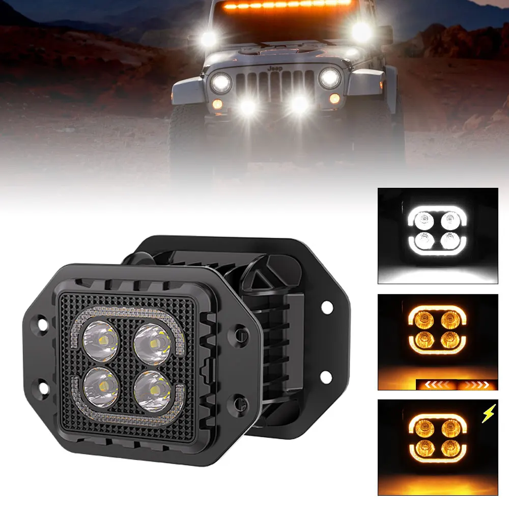 3Inch Work Fog Light Long Range Auxiliary Auto Fog Light Led Light Bar for Moto