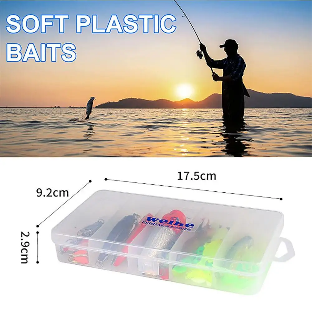 

78pcs Fishing Lures Kit With Portable Tackle Box Minnow Vib Fishing Accessories For Bass Trout Salmon