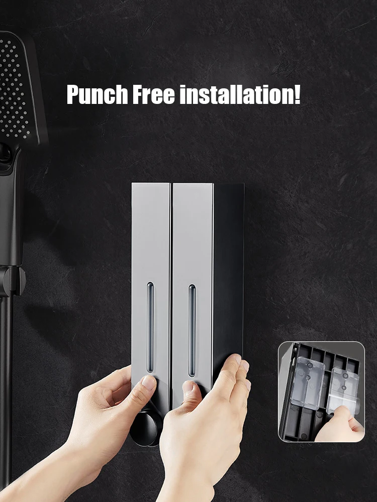 Soap Dispenser Liquid Soap Dispenser Wall Mounted Shower Soap Shampoo Dispenser Toilet Shower Gel Detergent for Bathroom Soap Dispenser,Soap Pump,Wall Mounted Dispenser,Shower Dispenser