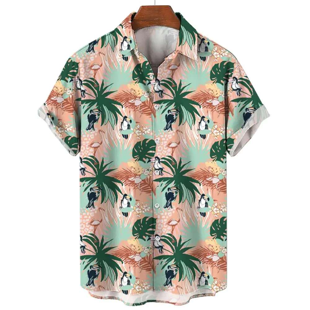 Camisa Havaiana Masculina KYKU | Estampa Tropical E Tecido Respirável