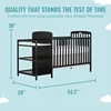 3-in-1 Full-Size Crib and Changing Table Combo in Black,Non-Toxic Finishes, 2
