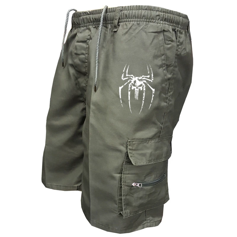 

Summer shorts Men plus size loose shorts multi-pocket solid color printed casual sports pants men's hiking pants