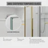 Shower Door 56-60" W × 76" H Glass Shower Door,Frameless Shower Doors with Handle and Seal Strip 4
