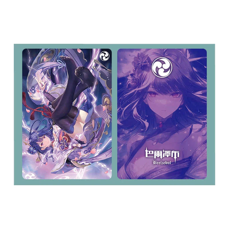 

Anime Genshin Impact Flash Card ACG Beelzebul Single Cards Classic Anime Game Collection Cards Gift Toys
