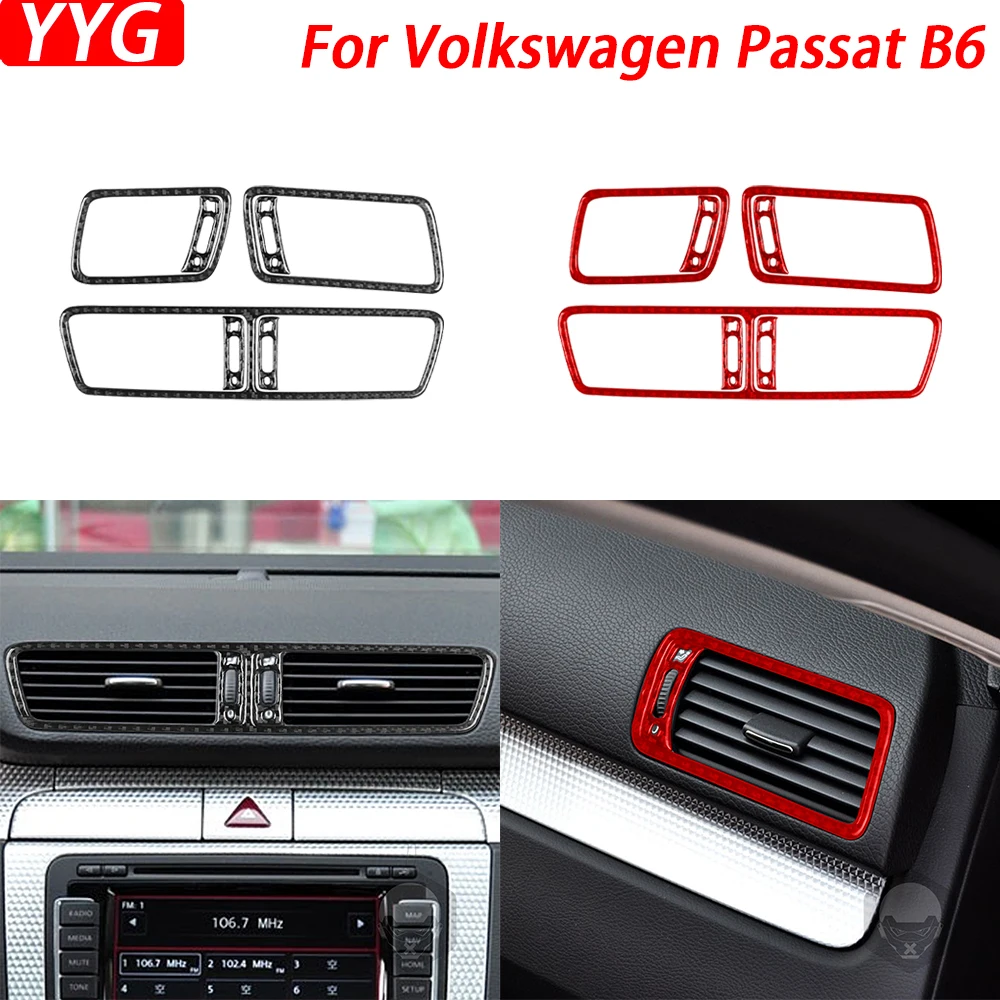 Autocollant Protection Fibre De Carbone Pour Volkswagen Passat B6 (2006-2011) - Cadre Commande Phare - Style Sportif, Facile à Poser