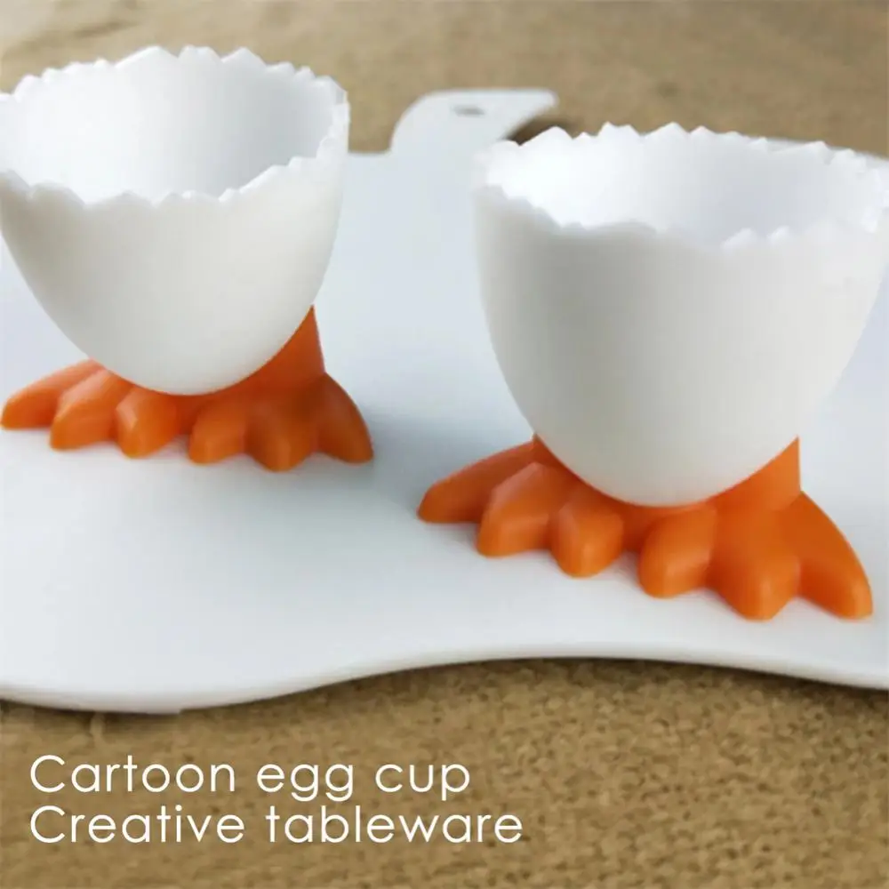 Cute Silicone Egg Cup Holder Hard Soft Boiled Egg Bowl Creative Eggs Cups Opener Separator Boiled Container Kitchen Accessories egg cups holder