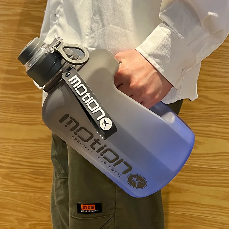 Large Capacity Gradient Sports Water Bottle - Portable Outdoor Fitness Kettle