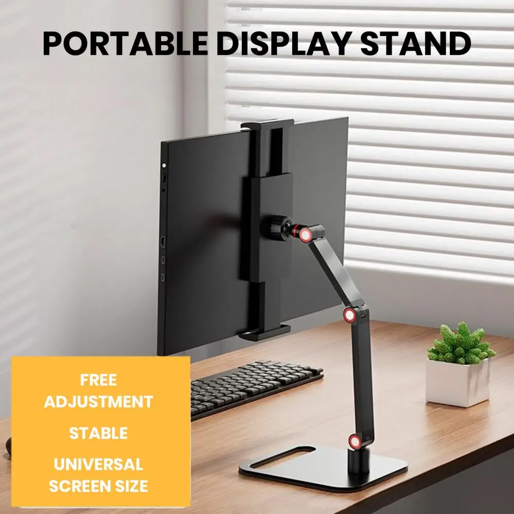 Portable-Monitor-Desk-Holder-Metal-Stand-17-Inch-Universal-Expandable ...