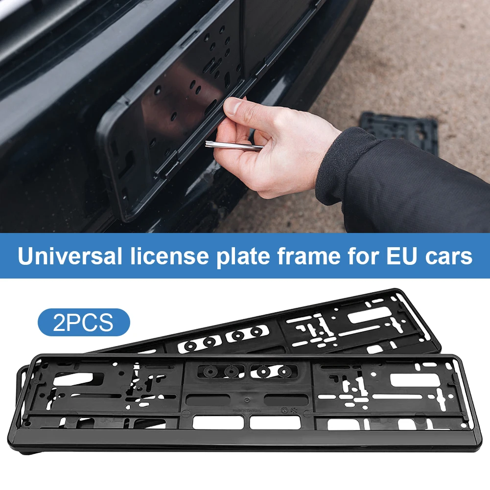 2pcs-car-licence-plate-bracket-black-number-plate-holder-eu-standard