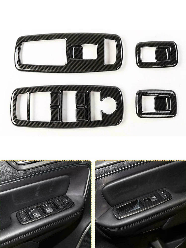 غطاء مفتاح رفع داخلي بنمط ألياف الكربون ، غطاء شاحن دودج