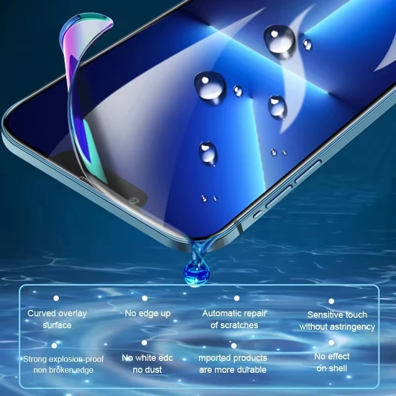 [3-Pack] Premium Soft Hydrogel Screen Protector - Ultra-Thin Silicone TPU Shield