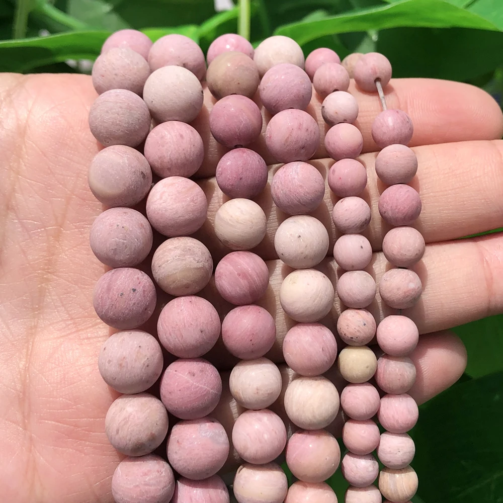 thumbnail image 1 of Cuentas redondas de amazonita mate de piedra natural para hacer joyas, perlas sueltas, pulseras y collares, 15'', 4/6/8/10/12 mm, 1 of 5