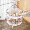 1/2 Layer Pop Up Clothes Dryer Rack Foldable Windproof Sweater Drying Rack Towels Socks Underwear Mesh Drying Rack For Home 1