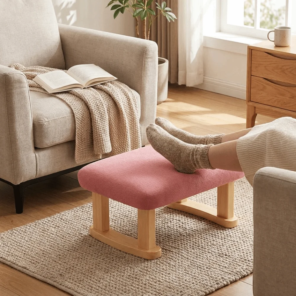 Sgabello in Legno Massello con Bordi Arrotondati - immagine 4