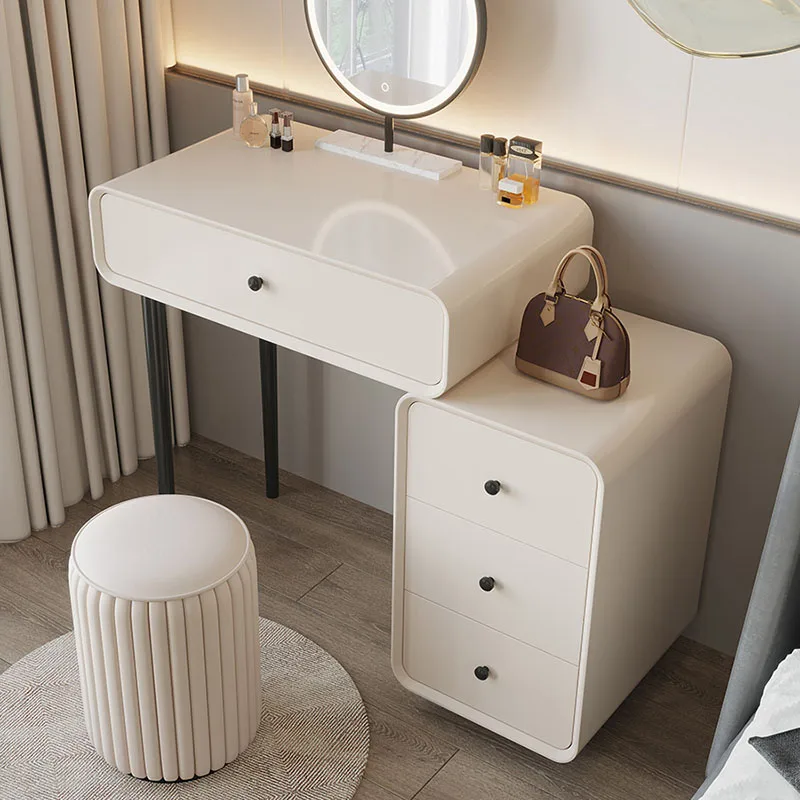

Bedroom Luxury Dressing Table Mirror White European Storage Dressing Table Makeup Drawer Tocador De Maquillaje Furniture