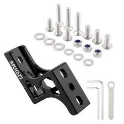 Universal Bicycle Front Bag Bracket Installation Adapter Accessory (Black)
