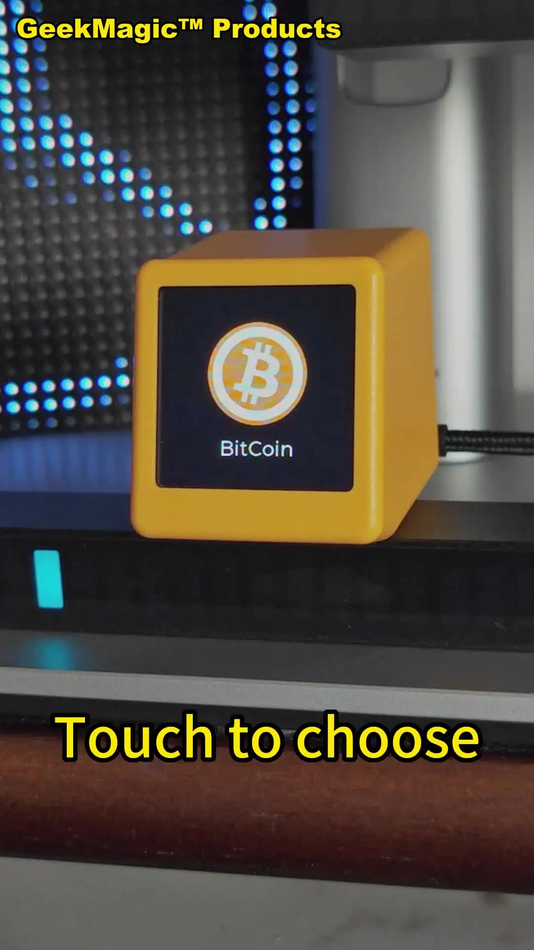 GeekMagic PRO BitCoin 주가 추적기 기호 데스크탑 가제트에서 실시간으로 암호화폐 BTC ETH DOGE 날씨 시계 -  AliExpress