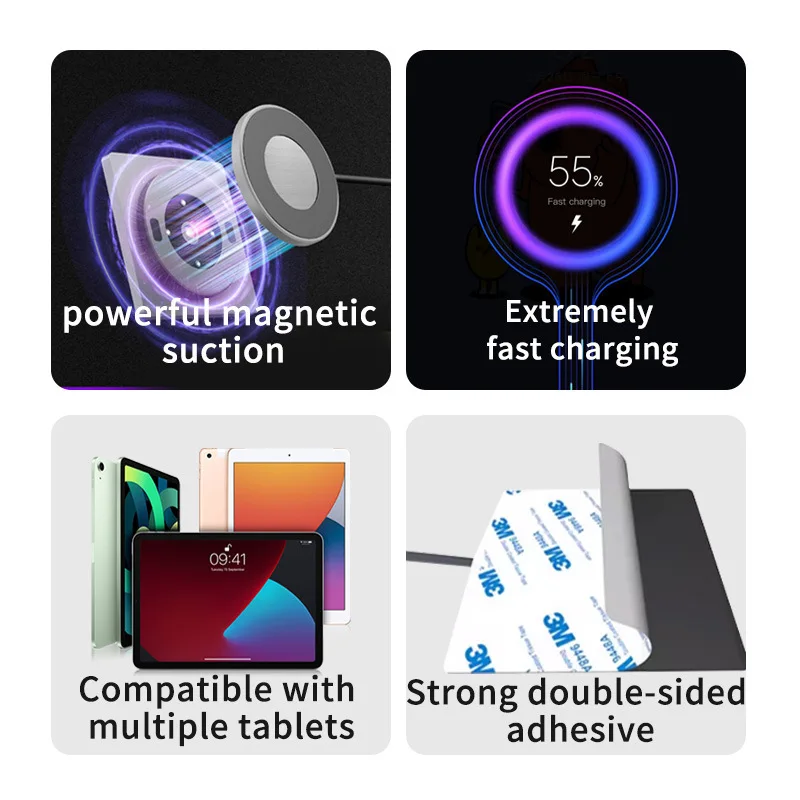 Magnetic wall charger mounting accessories Ipad tablet magnetic bracket 86 bottom box magnetic charging wall charging 2
