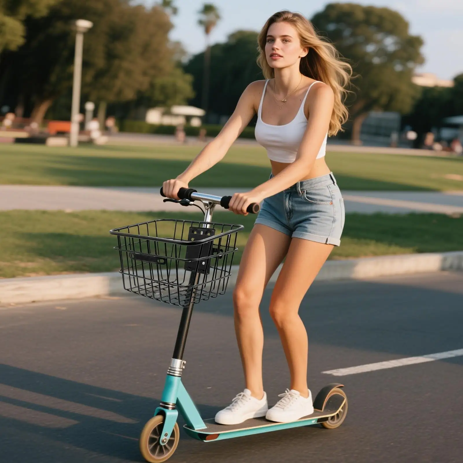 Electric Scooter Basket Detachable Iron Bike Front Basket Cycle Storage Cycling Accessories For Children Adults Daily