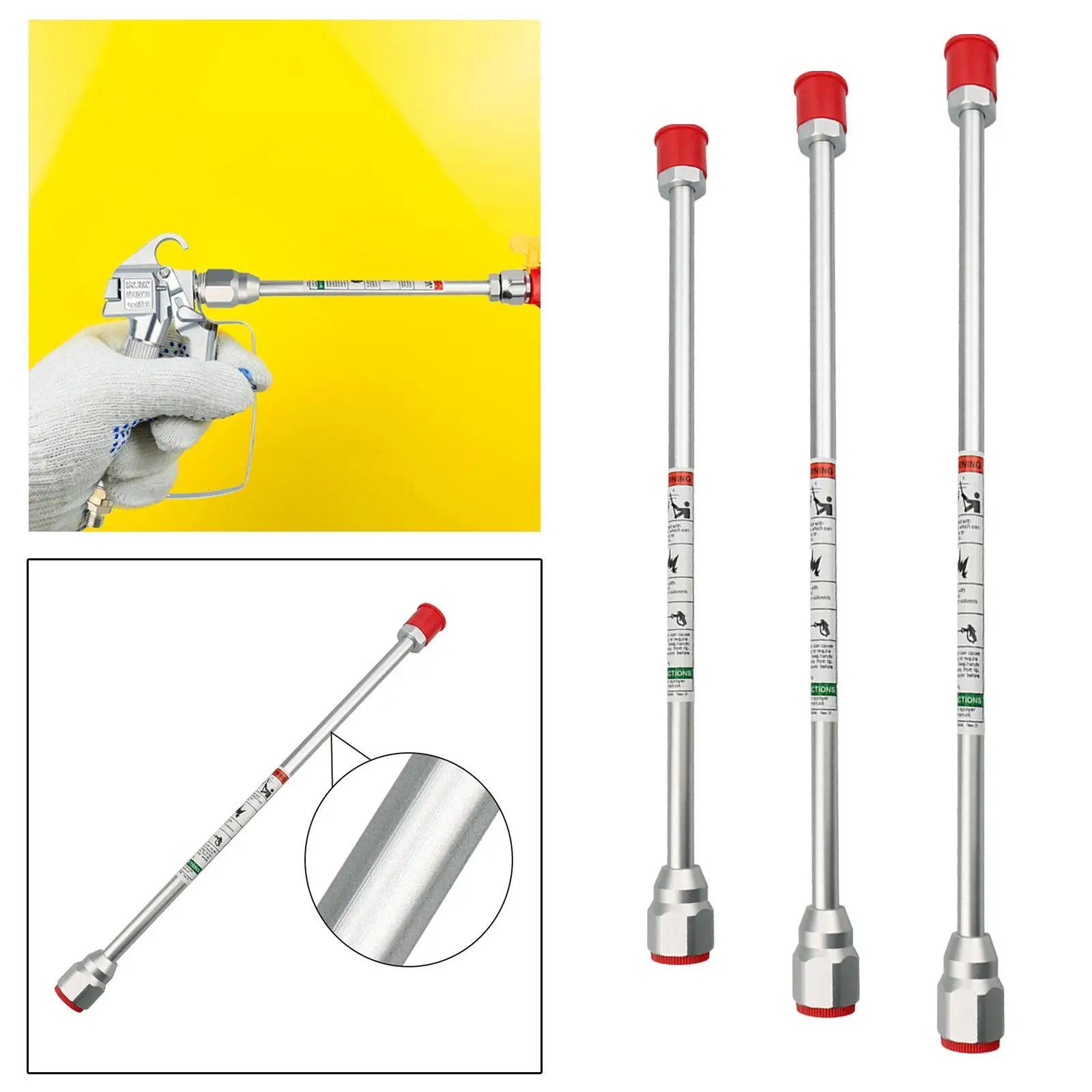 Portable Airless Paint Sprayer Extension Wand - Professional Replacement Spray Pole