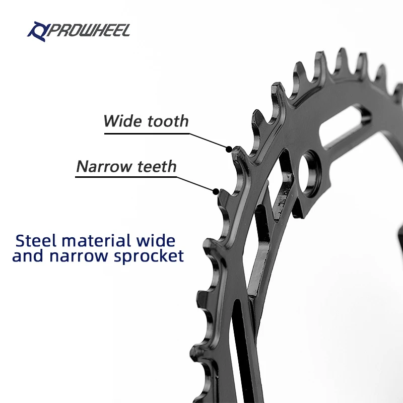Prowheel Mountain Bike Round Sprocket 104BCD-32T 34T 36T 38T 40T steel plate bike chainring bicycle parts Bike chainring Compatible: 1X7/8/9/10/11 speed