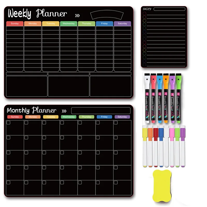Magnetic Dry Erase Calendar 1 Set Magnetic Refrigerator Sticker Calendar Magnetic Whiteboard Wall Sticker Learning Schedule Refrigerator Message Boa magnetic dry erase calendar