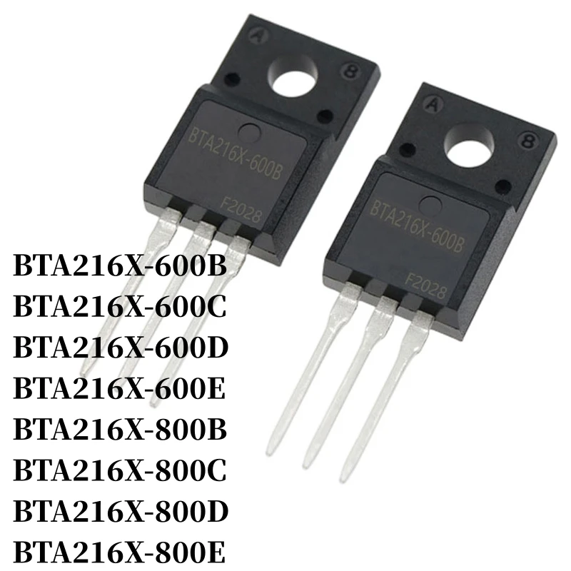 

5~100Pcs BTA216X-600B BTA216X-600C BTA216X-600D BTA216X-600E BTA216X-800B BTA216X-800C BTA216X-800D BTA216X-800E Triac TO-220F