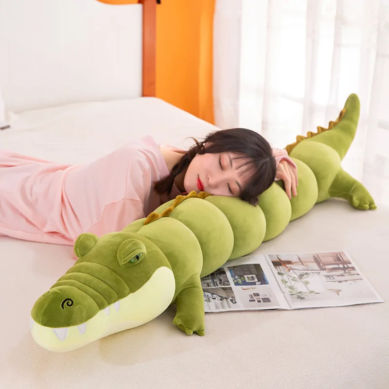 

80-180cm Kawaii large Crocodile Plush Pillow Toys Cute Soft/Long stuffed animal Simulation crocodile pillow Kids birthday gifts