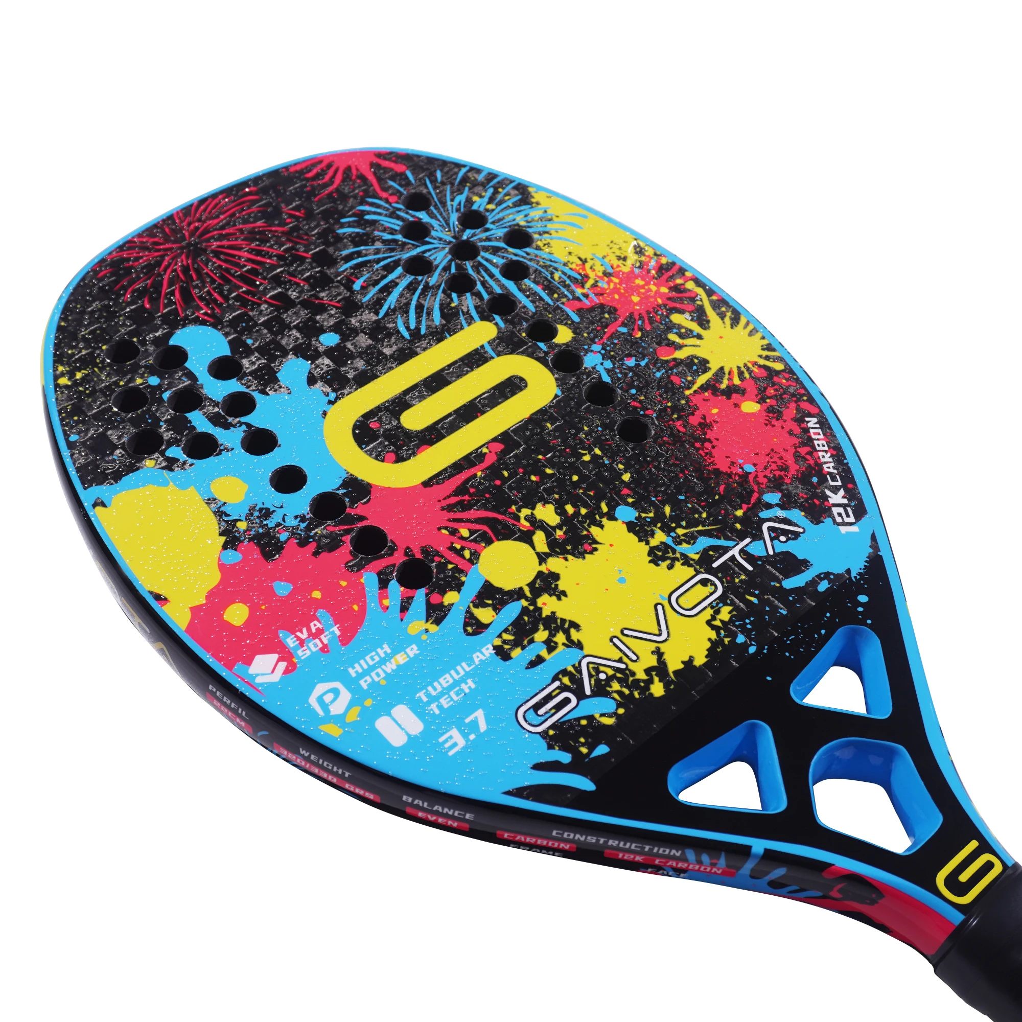 GAIVOTA 3.7 New Beach Tennis Racquet Outdoor Training EVA Carbon Fiber 12K Racquet Bag tennis racket