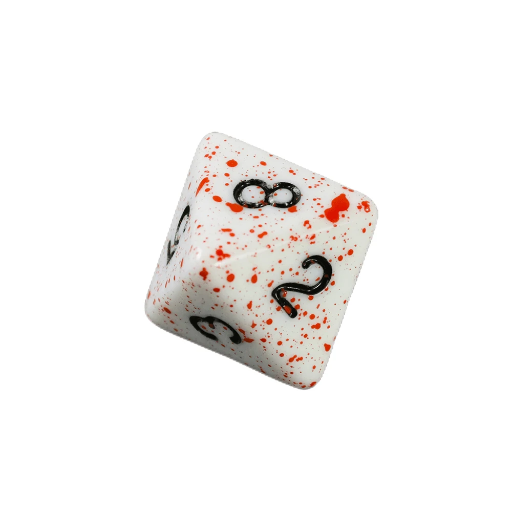 Game Dice Dice Set Splatter Effect DND Game Dice D4 D6 D8 D10 D12 D20 Multi-sides 10Pcs/Set for Role Playing Game D&D Boardgame