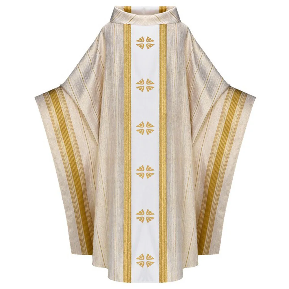 Unisex-Church-Vestments-Priest-Clergy-Chasuble-Catholic-Mass-Costume ...