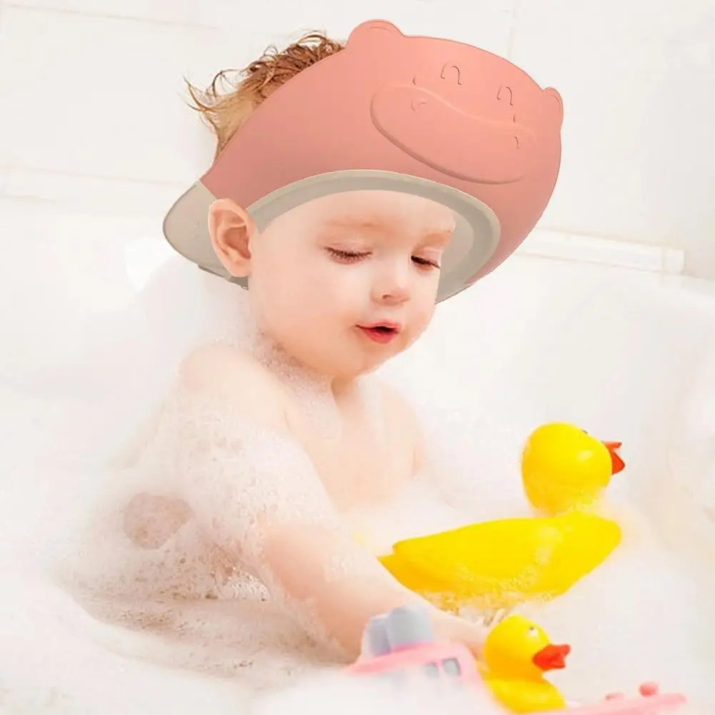 Baby Shampoo Hat Widen Adjustable Comfortable Waterproof Silicone Ear Children's Shampoo Hat Baby Products