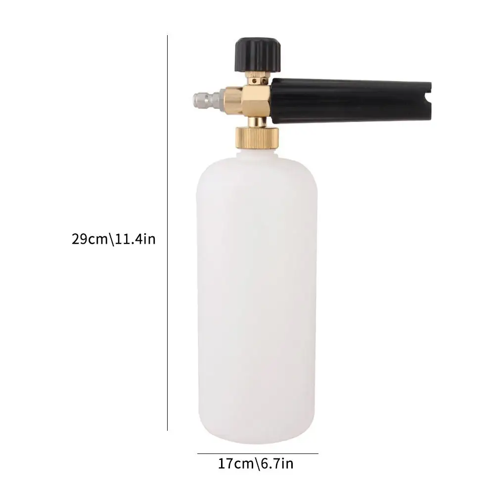 빅 마우스 PA 폼 캐논 1L 조절식 스노우 폼 랜스 고압 세척기용 1/4 퀵 커넥트 자동차 세척 클리너