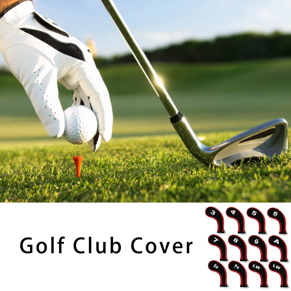 

12 Pieces Golf Head Cover Wide Compatibility Protector Mesh Covers Cloth Headcovers Putter Accessories Protective Gear