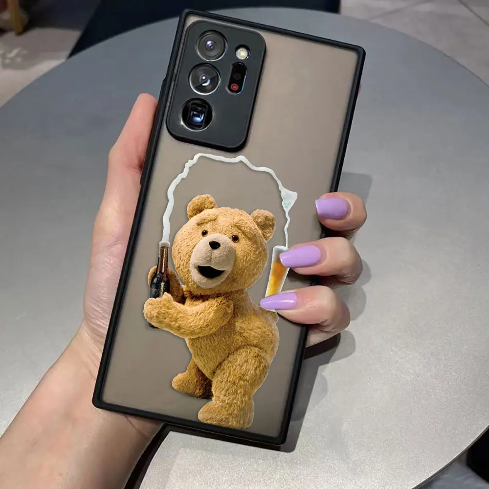 thumbnail image 1 of Matte Case for Samsung Galaxy NOTE 20 10 9 8 A13 A12 A10 A11 7 A04E A04 A03S A02 5G ULTRA Plus Case Naughty T-Teddy Bear Couple, 1 of 5