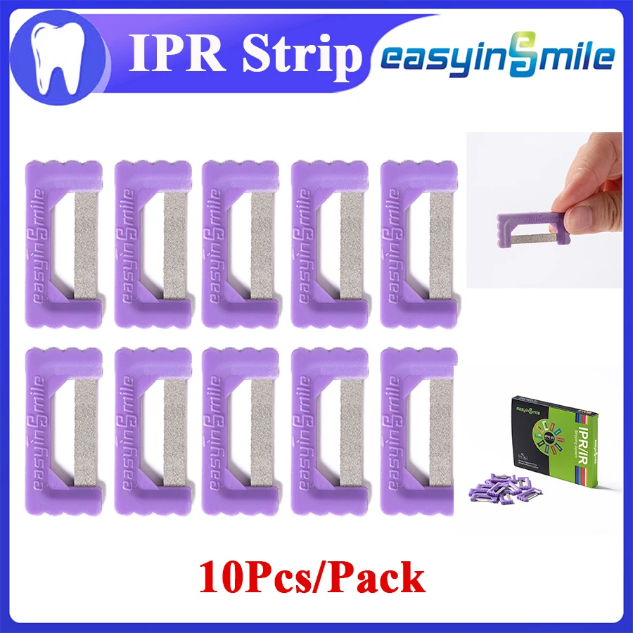 

EASYINSMILE 10pc Dental Ortho Polishing Strips IPR Enamel Interproximal Reduction Grit Strip