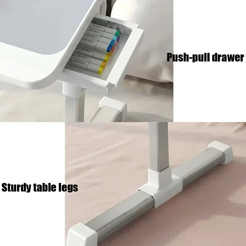 Foldable Laptop Table Dormitory Student Table OPTIONAL Book Stand Strip USB Jack Height Adjustable Laptop Stand for Bed laptop desk stand folding camping table
